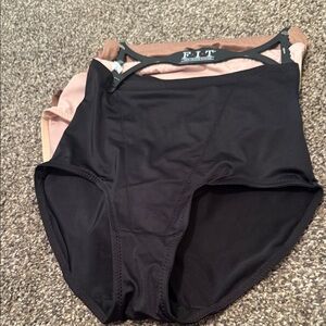 F.I.T women’s 3 packs medium High-Waisted Briefs black/nude/tan